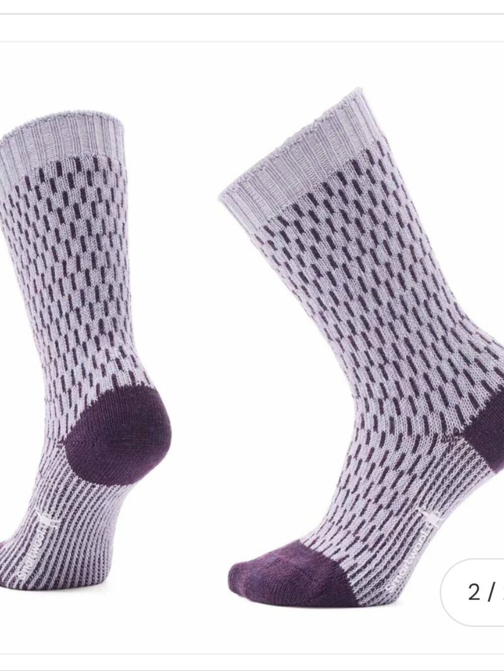 Smartwool Purple Patterned Crew Socks